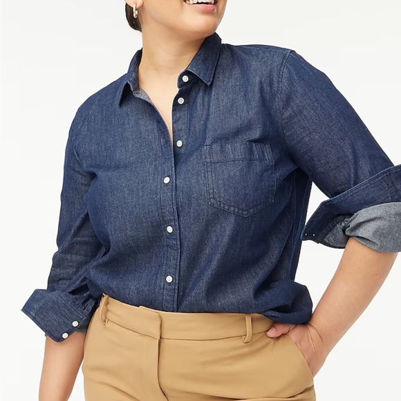 J. Crew Factory Tops - J. Crew Factory Chambray Shirt